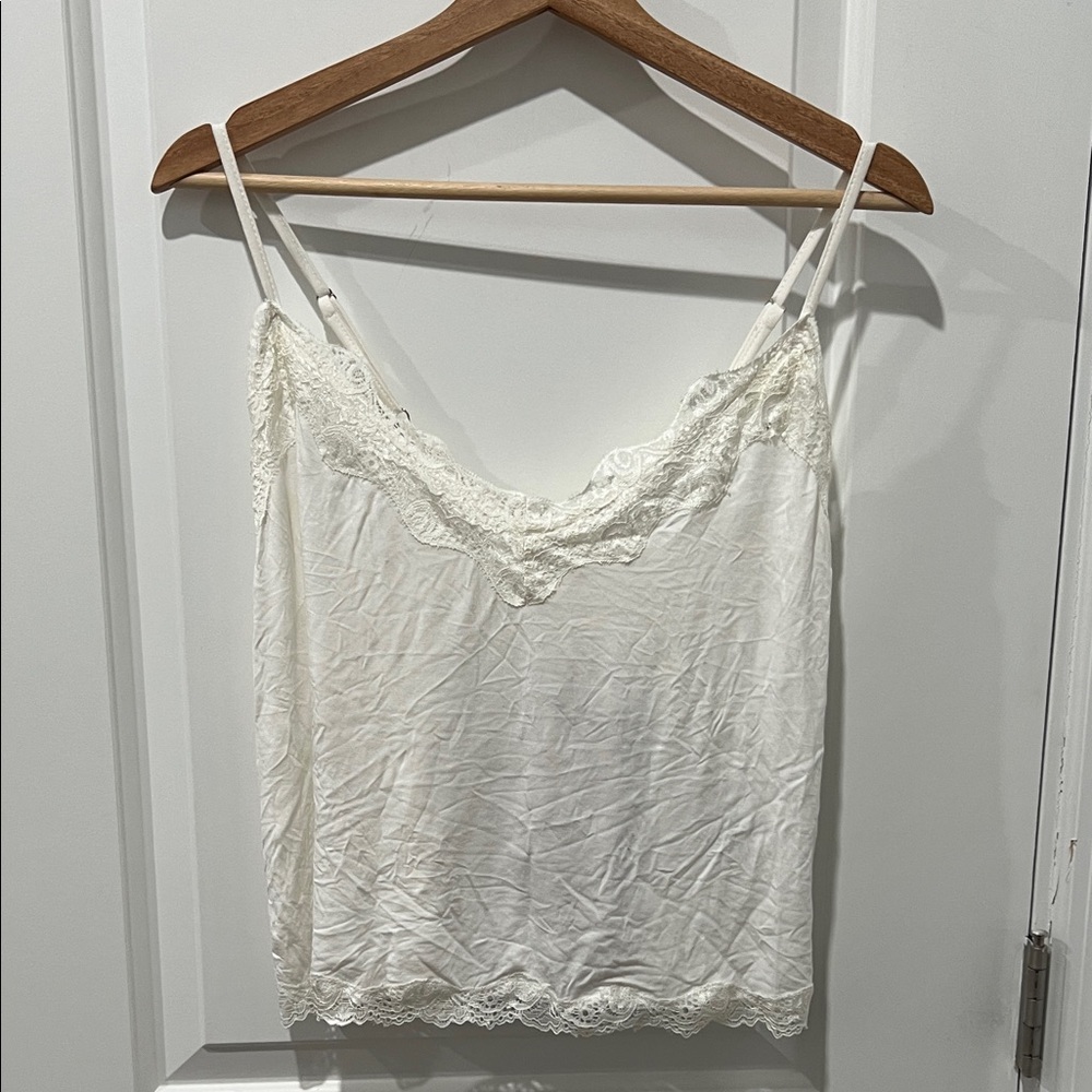 New! POL Cream Lace‎ Cropped Cami Top Size Small